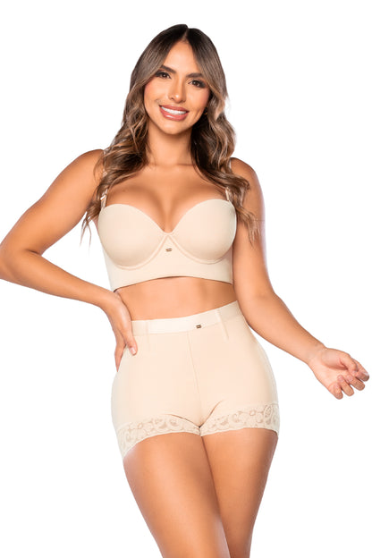 Panty cachetero invisible Stagmi con encaje y realce natural – Modelo SMI04027 con tanga gratis