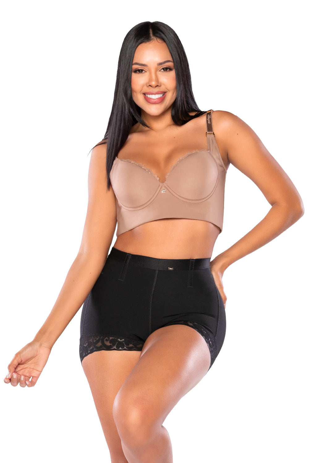 Panty cachetero invisible Stagmi con encaje y realce natural – Modelo SMI04027 con tanga gratis