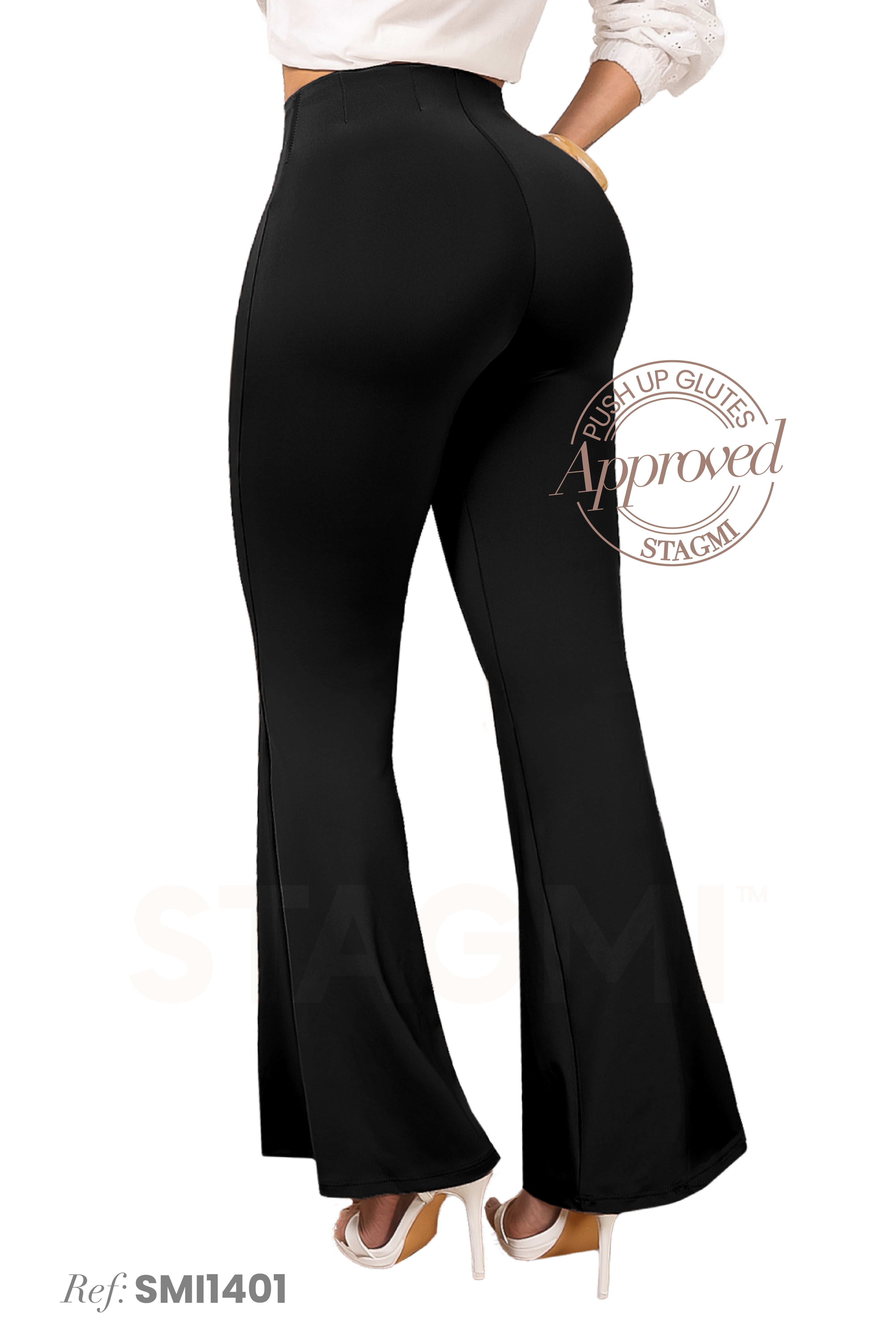 ESSENTIALS BLACK SMI1401 – Leggings con faja interna y efecto lifting extra Campana