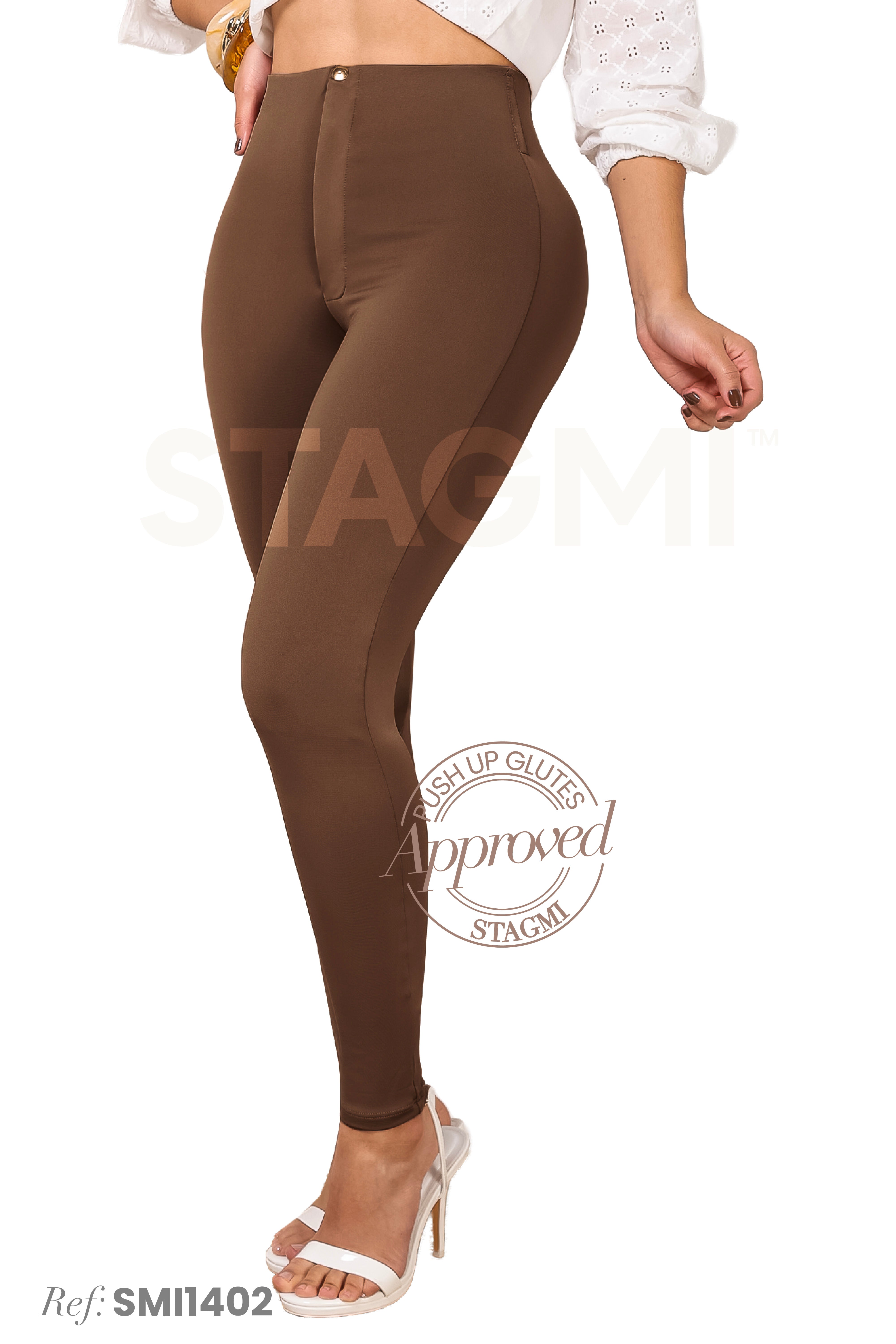 ESSENTIALS BLACK SMI1402 – Leggings con faja interna y efecto lifting extra Skinny