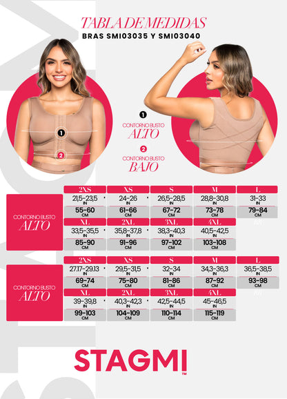 Brasier SMI03050 con control de espalda y encaje sofisticado