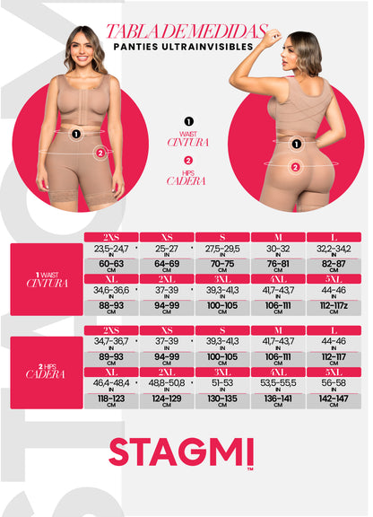 - Panty Ultrainvisible SMI04029 media pierna con encaje siliconado
- Vista lateral del panty Seamfree con ajuste natural y resorte en cintura
- Detalle de realce natural y transformación textil en panty SMI04029
